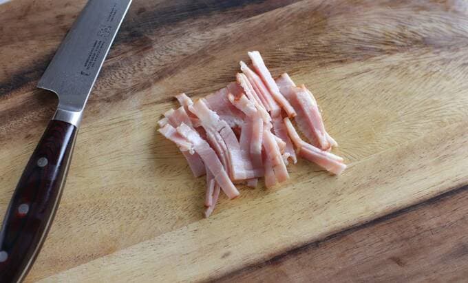 切られたベーコン