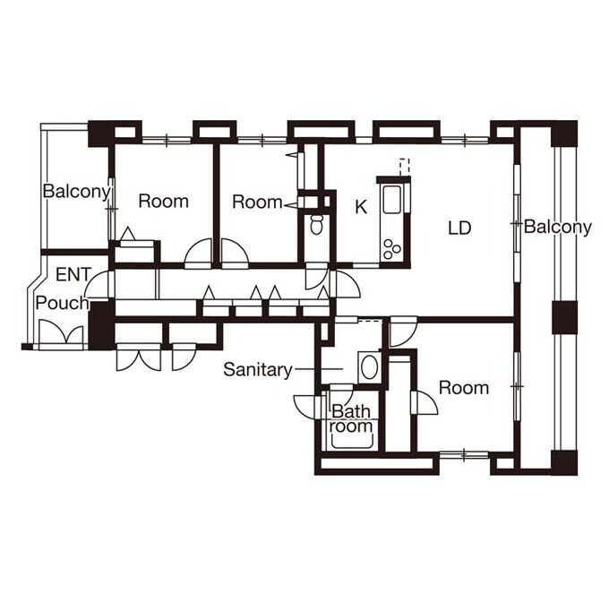 リノベーション前の間取り図