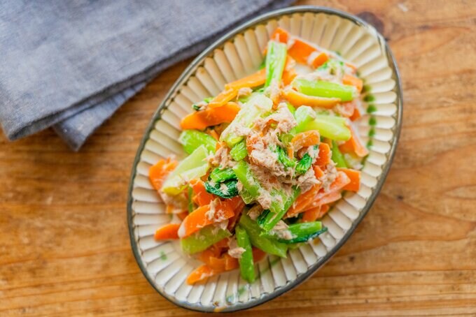 ニンジンコマツナあえ