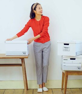 GUの優秀テーパードパンツを5通りに着回し。ウエストゴムでラクチン！