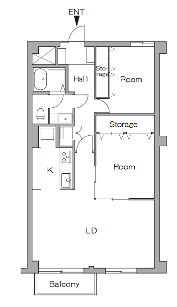 リノベーション前の間取り図