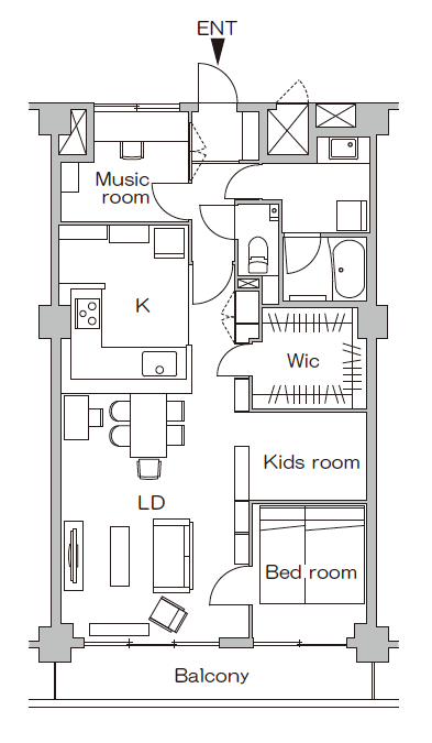 リノベーション後の間取図