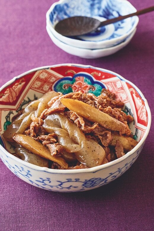 こんにゃくと牛肉のキンピラ風