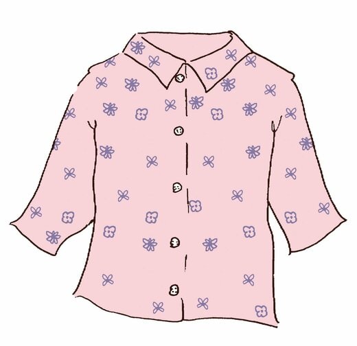 小花柄のシャツ