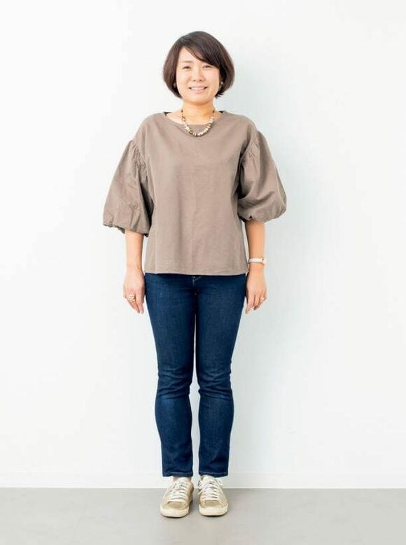 ボリュームのあるトップス