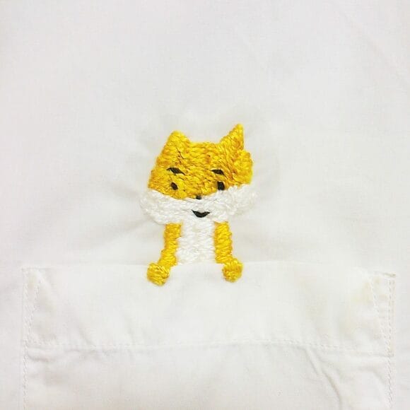 刺繍にはチャレンジ