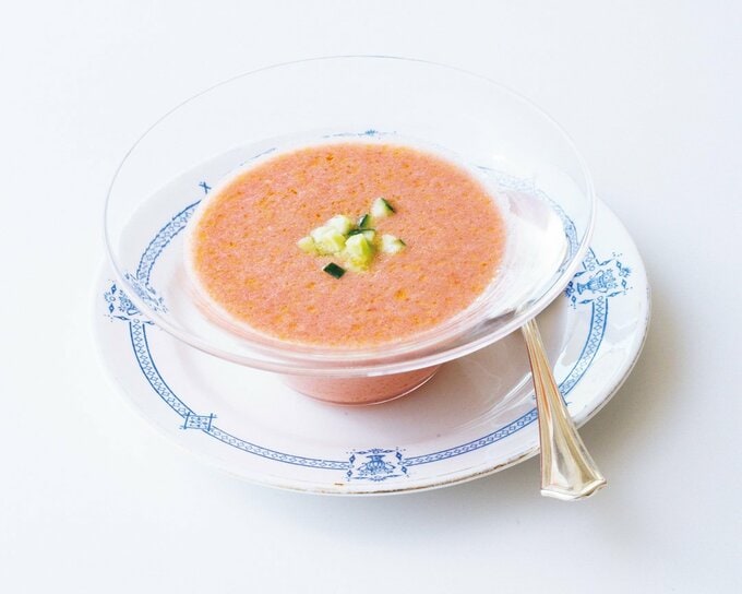 トマトとヨーグルトのガスパチョ風