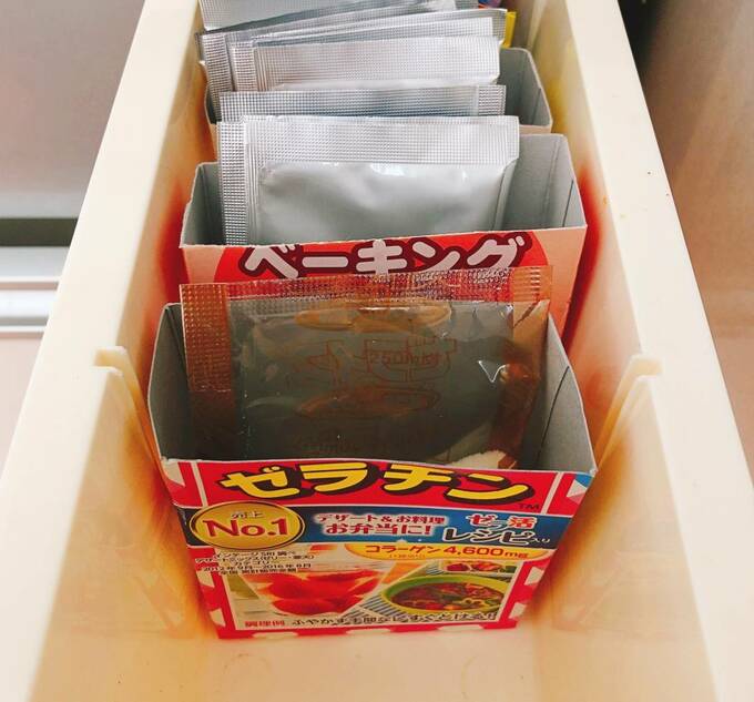 ゼラチンなどの箱