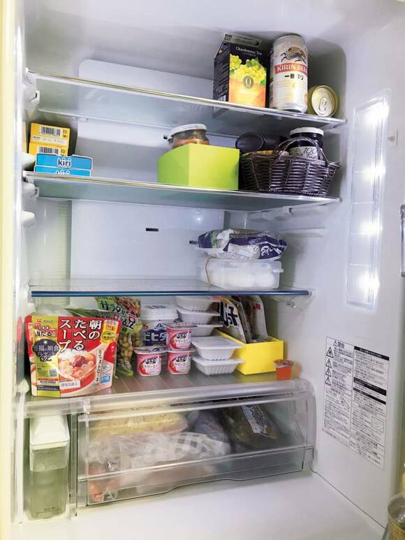 整理された冷蔵庫内の様子