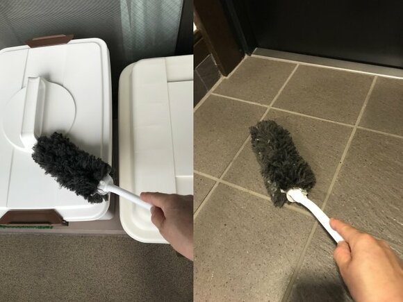 外置きのコンテナや玄関フロア