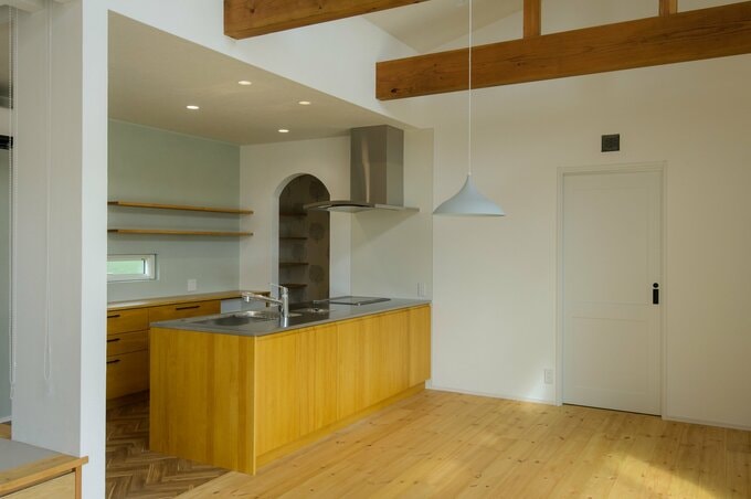 フルフラットキッチンの全貌