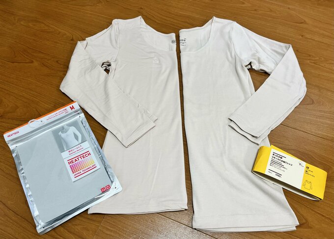 ユニクロ・無印の冬用インナーを比較