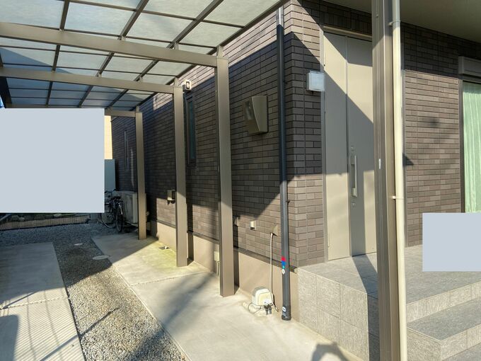 筆者が家の横につくった縦長の駐車場