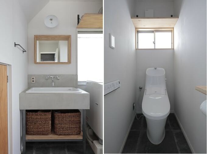 モルタル風の水回り