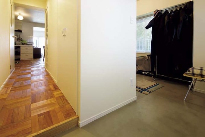 L字型の土間でゆとりをもたせた玄関