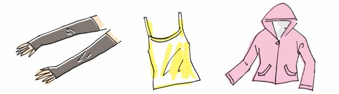 イラストパーカー手袋など
