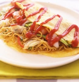 シーフードオム焼きそば