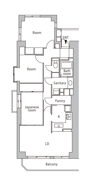 リノベーション前の間取り図
