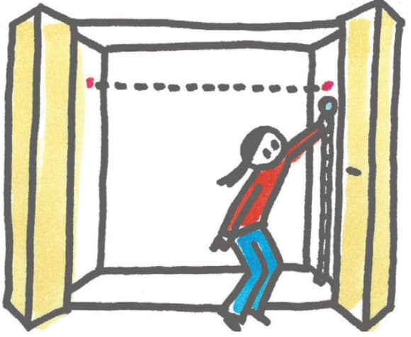 取りつける場所の高さを測る