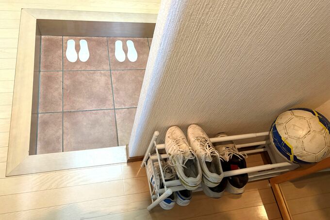 ちょい置きスペースをつくったあとの玄関