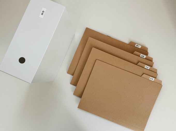 ファイルと紙の仕分け