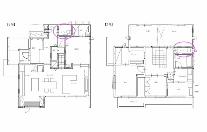 戸建ての間取り図面