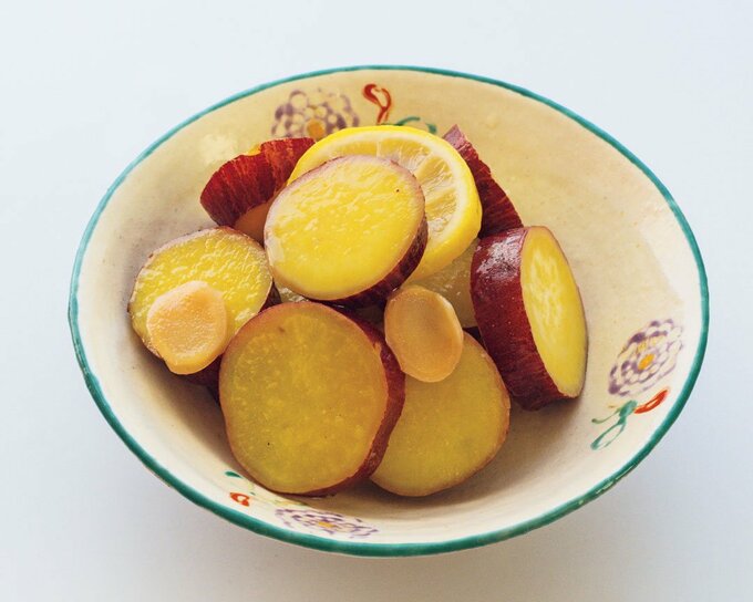 サツマイモのレモンジンジャー煮