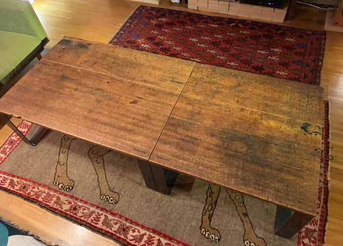 オーダーメイドのローテーブル全体像