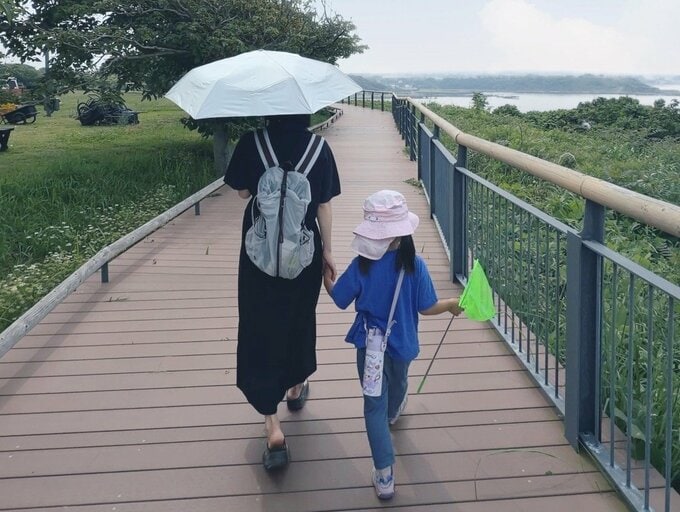 Nozomiさん外出先で麦茶