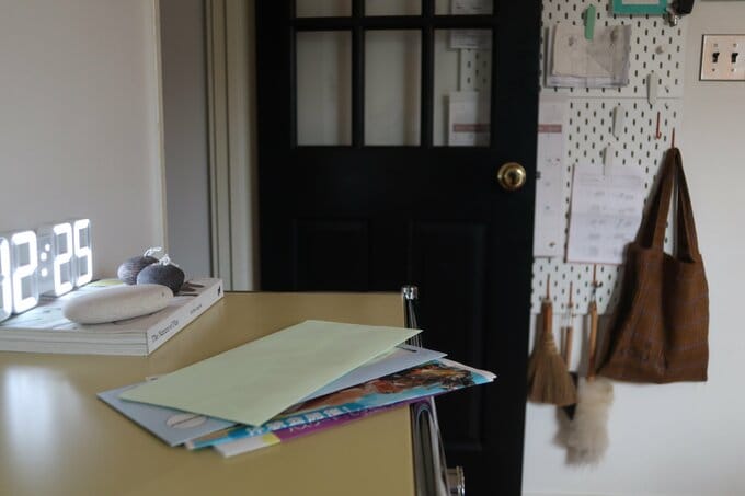 プリント類は死角へ移動