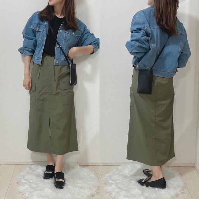 デニムジャケットと合わせてお出かけコーデ