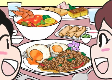 タイ料理のフルコース…何かが違う？5つ見つけたらエラい間違い探し