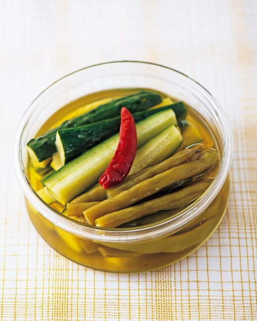 キュウリとインゲンのピクルス