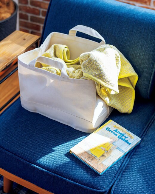 無印良品 持ち手付帆布長方形バスケット 大