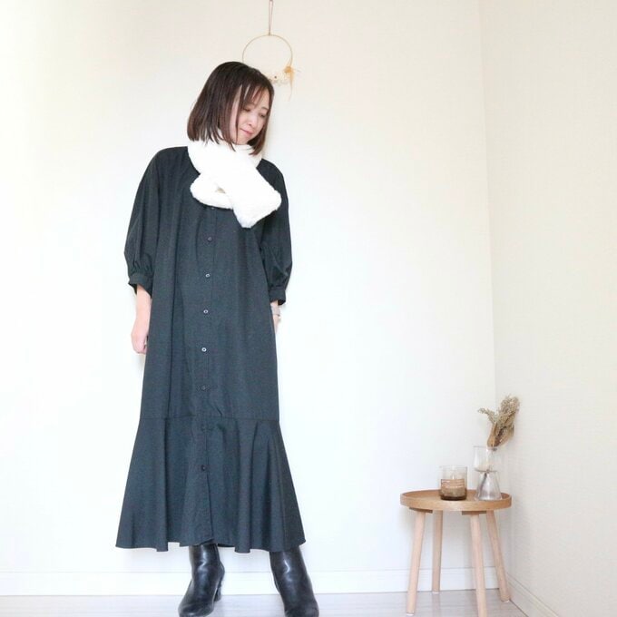 秋冬はファーティペットをプラス