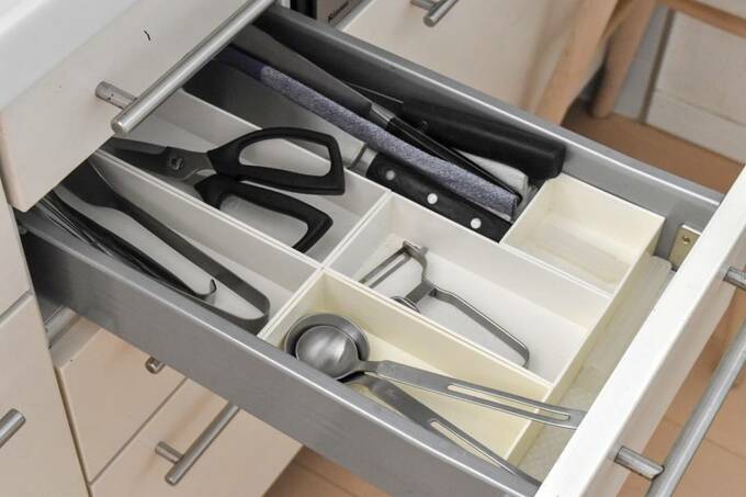 引き出しに調理器具
