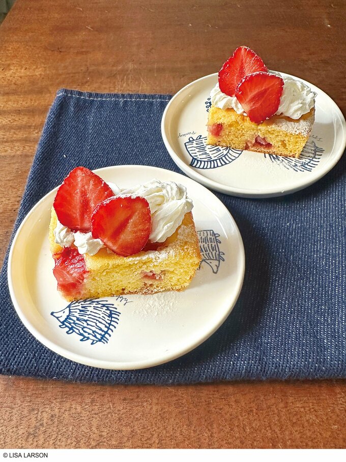 イチゴのバターケーキ