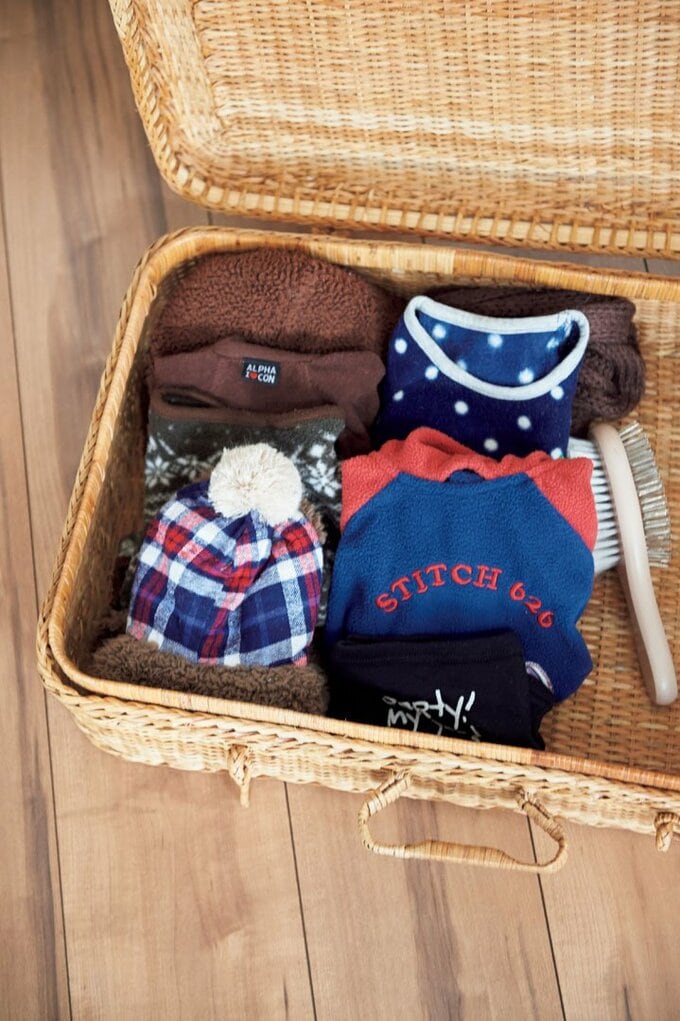 トランクケースを愛犬の服入れに