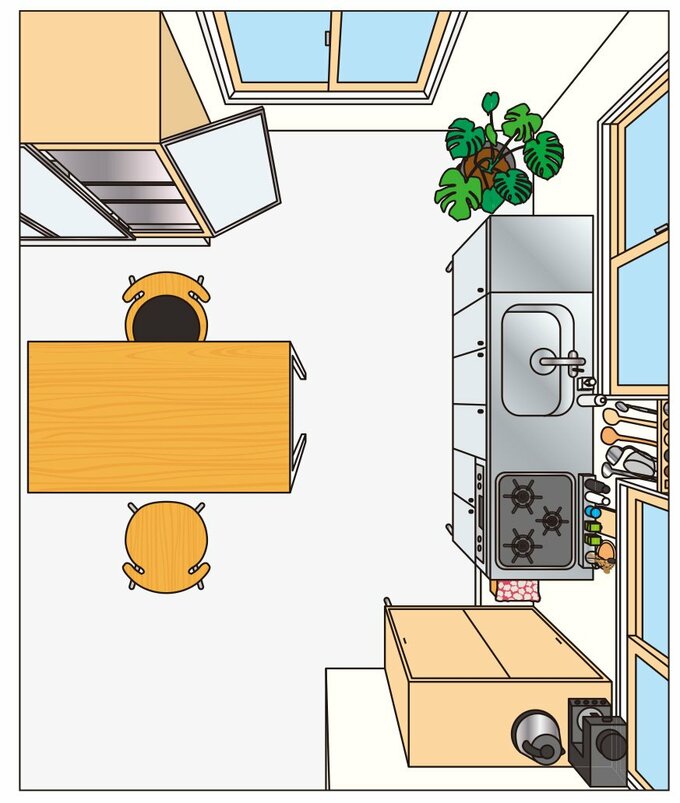 この家のキッチンプラン