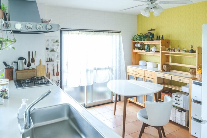 リノベーション後の広々としたキッチン