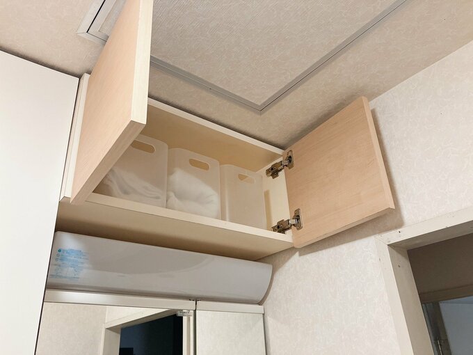 高いところの収納の写真