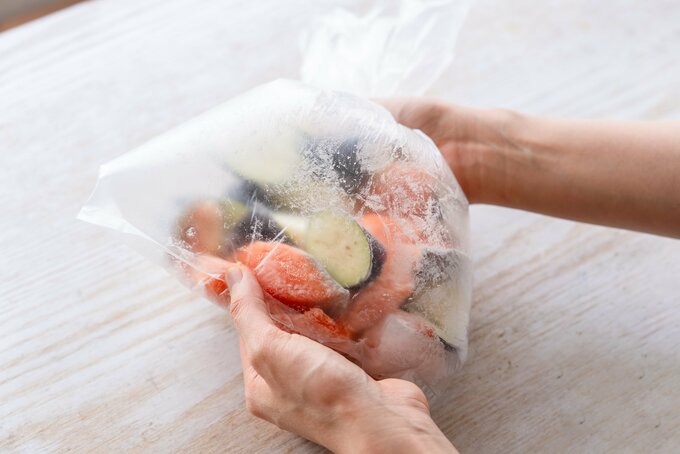 片栗粉をまぶす