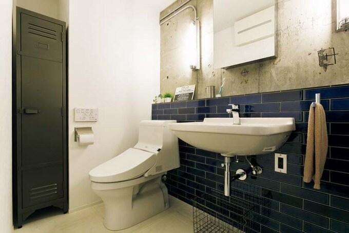 タイルがアクセントの3in1サニタリー