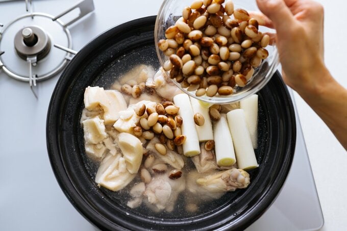 豆を入れるところ