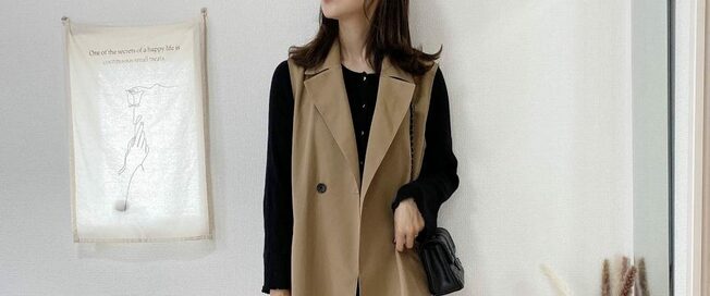 GU・秘密のトレンチコート。2WAYでジレに変身、3シーズン着まわせる