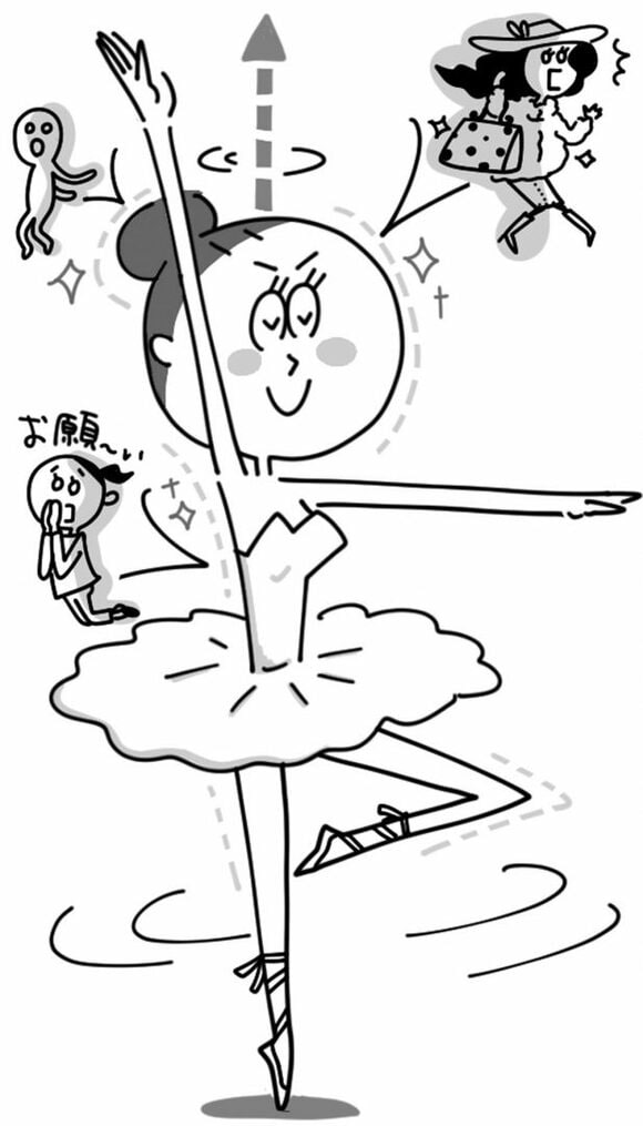 イラストバレエ女の子
