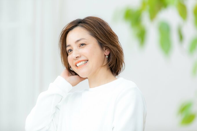 ふんわりボリュームを感じて喜ぶ佐藤さん