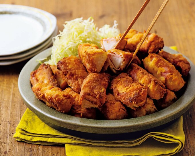 大根のベーコン巻きフライ