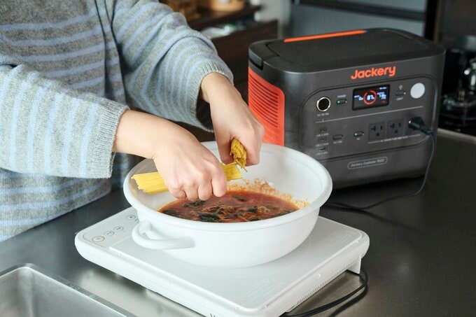 ポータブル電源で調理