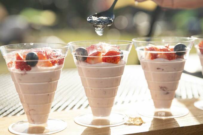 ゼリーを盛り付ける